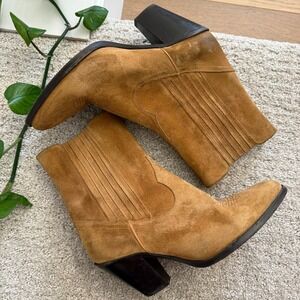 POLO Ralph Lauren LOWREY Suede COWBOY‎ Western Boots SAND Women 11 RANCH LUXURY